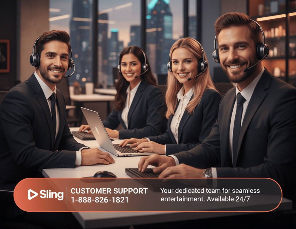 “Sling TV billing support team helping customer resolve double charge and refund issues through online chat and phone helpline.”